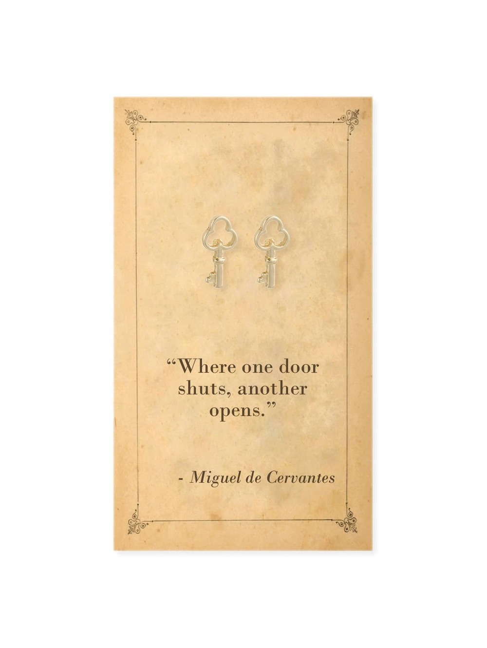 Literary Quotes Key Post Earrings